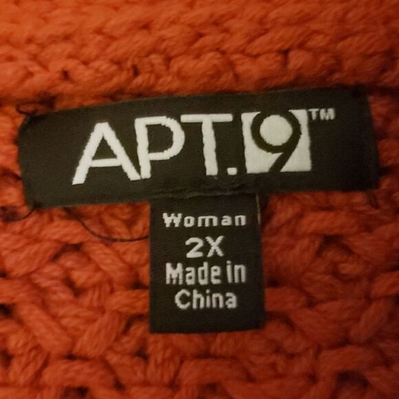 APT. 9 Orange Sweater Jacket - Picture 7 of 7